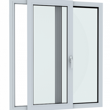 Ventana corredera de PVC, de plástico Mate