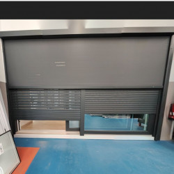 PVC sliding door 3000 x 2000 for the terrace, with a protective roller, persiana microperforada, with a protective screen from the sun ZIP Screen