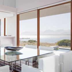 Windows with natural leather inside RealMaterial PVC and real copper, real metal