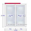 Encomende Porta de correr para terraço PVC 2100 x 1490, Rehau, com persiana de segurança, vidro duplo 4/24/4 guardian sun com revestimento protetor 2 em 1 a preços de fábrica