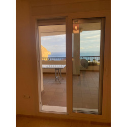 Розпашна двері на терасу ПВХ 2100 х 1490, Rehau, з захисним рольставнем, теплий склопакет 4/24/4 guardian sun з захисним напиленням 2в1