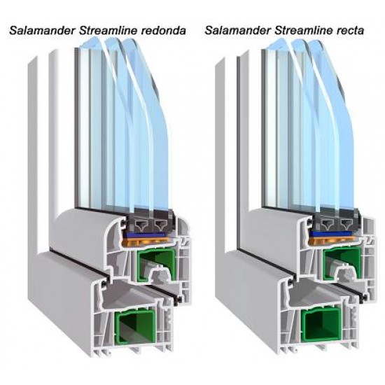 Pida El sistema Streamline de ventana, las ventanas metalloplastikovye Salamander a precios de fábrica