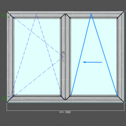 Ventana de elevación y corredera PVC 1800 x 1400 mm doble Acristalamiento 4/16/4