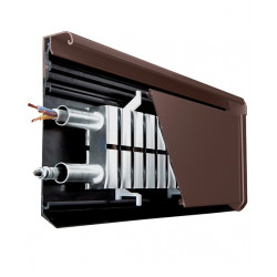  Bruine Elektrische Verwarmde Plint Domis Premier voor Panoramisch Glas 