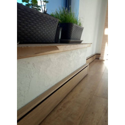  Bruine Elektrische Verwarmde Plint Domis Premier voor Panoramisch Glas 