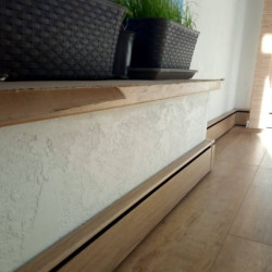  Bruine Elektrische Verwarmde Plint Domis Premier voor Panoramisch Glas 