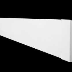 UDEN-200 Witte Metaalkeramische Verwarmde Plint - Schimmel en Schimmel Bestendig, Condensbescherming 2m