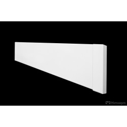 Biała Metalowo-Ceramiczna Ogrzewana Listwa Przypodłogowa UDEN-200 - Odporna na Grzyb i Pleśń, Ochrona Przed Kondensacją 2m