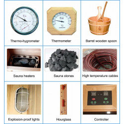 Installation d'une mini sauna dans un appartement ou une maison pour 1-2 personnes, 3 kW, 100x100x200 cm. 