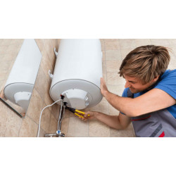 Basic installation of an electric water heater with a volume of up to 100 liters