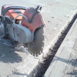 Cutting main grooves in concrete, m/linear.