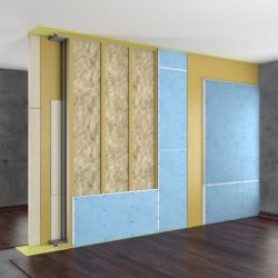 Soundproofing of the profile frame with vibration tape, meters per unit