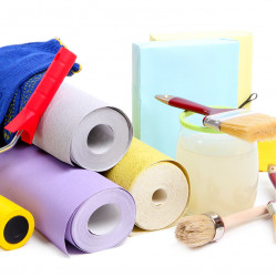 Wallpaper installation on walls, m².