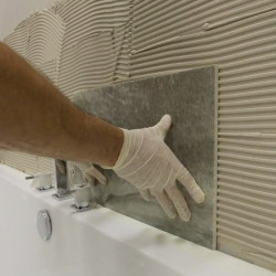 Installation of standard size tiles, m²