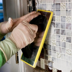 Mosaic tile installation, m²