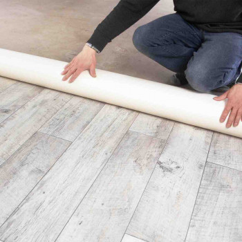 Linoleum installation, m²