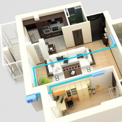 Installation of central air conditioning system, unit