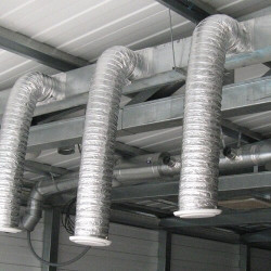 Price for flexible duct installation, per linear meter.