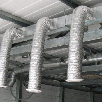 Precio de instalación de conductos flexibles, por metro lineal.