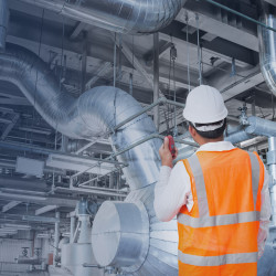 Installation d'un silencieux jusqu'à 2500 m3/h, pièce