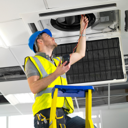 Installation d'un silencieux de 7000 à 20000 m3/h, unité.