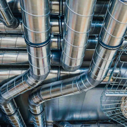 Installation von starren runden Luftkanälen, pro Meter.