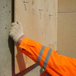 Dismantling of plywood, chipboard, GVL, OSB from walls, m²