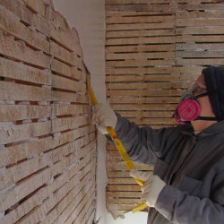 Dismantling of lime plaster, m²