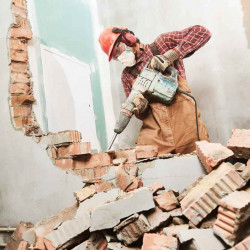 Demolition of brick partitions (1/4 brick), m²