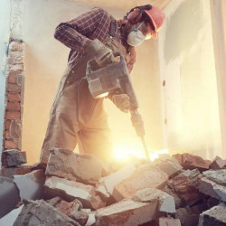 Demolition of brick partitions (2 bricks), m²