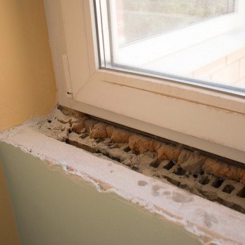Abbau von Fensterbänken, m²