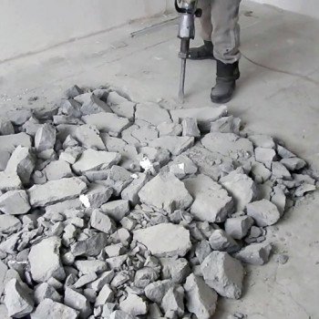 Floor screed removal, m²