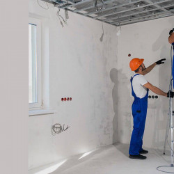 Dismantling of emulsion paint from the ceiling, m²