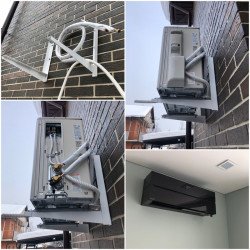 Basic installation of the air conditioner on the Multisplit Wall 4x1 wall