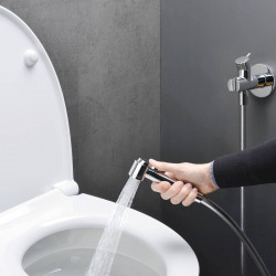 Montage der hygienischen Dusche, Stück.