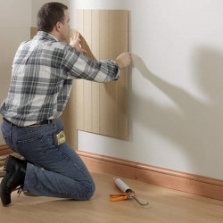 Montage von Paneelen an den Wänden, m²