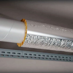 Installation d'isolation thermique pour les conduits d'air, m².