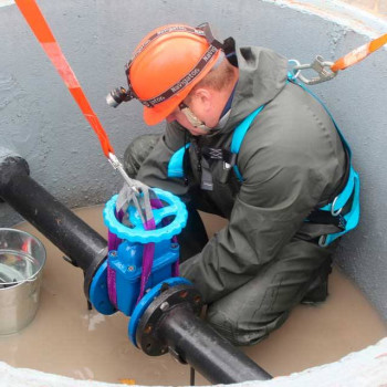 Installation of water shut-off fittings (faucet, valve), each.