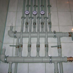 Verlegung von Ø55-63 Polypropylen-Wasserzuleitungsrohren, laufende Meter. Verlegung von Ø55-63 Polypropylen-Wasserzuleitungsrohren, laufende Meter.