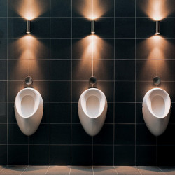 Installation of wall-mounted urinal, unit.