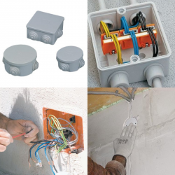 Installation of distribution box (prepared location or surface-mounted), unit.