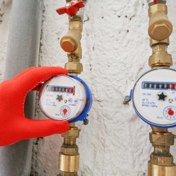 Installatie van watermeters, stuk.
