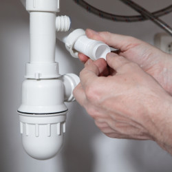 Sink trap installation, unit.