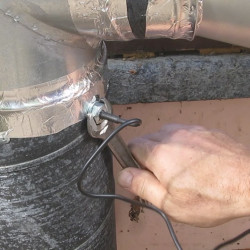 Installation of temperature sensor, unit.