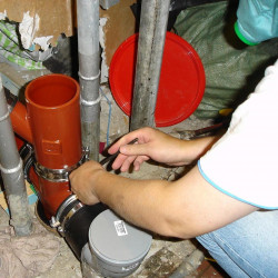 Replacement of 110mm sewage pipes, unit.