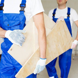 Carrying finishing materials, floor