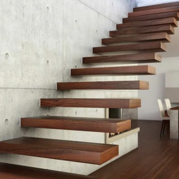 Floating ladder, wooden ladder