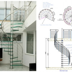 Construction and design of stairs of any type and complexity. 3D model + drawing package and full specification of materials