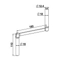 Encomende Punho redondo Ø 12mm de aço envernizado branco Comprimento total 310mm a preços de fábrica