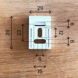 Set of 2 adhesive fasteners compatible with all blinds, even with heavy ones